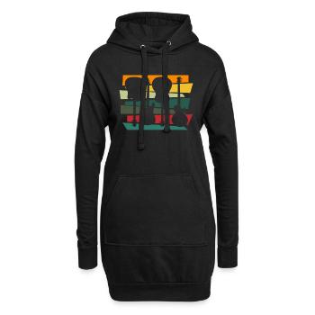 Guitare électrique Guitariste Guitare acoustique Musicien - Sweat-shirt à capuche long Femme - noir - Devant