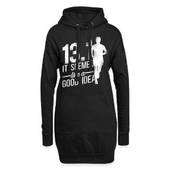 Running Runner Semi-marathon Demi-marathon - Sweat-shirt à capuche long Femme - noir - Devant