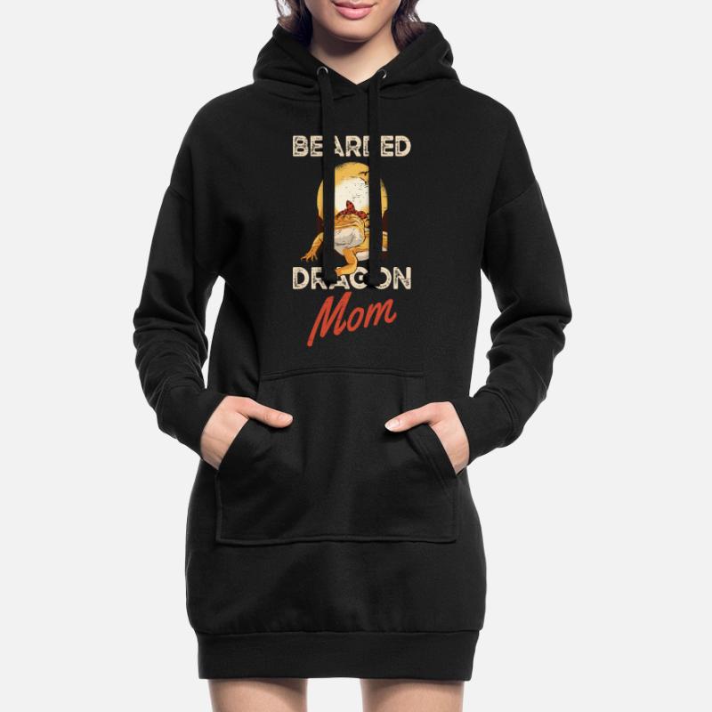 Bartdrache Mama Eidechse Haustier Muttertag Hoodie-Kleid