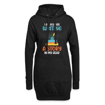 Journaliste Auteur de livres - Sweat-shirt à capuche long Femme - noir - Devant
