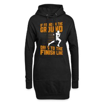 Running Runner Semi-Marathon - Sweat-shirt à capuche long Femme - noir - Devant