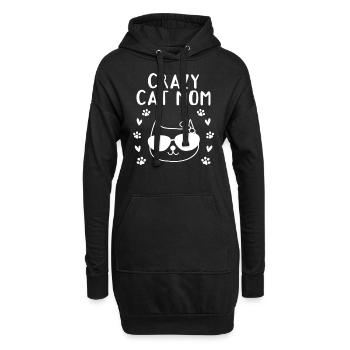 Katze Mama Niedliche Katze Liebhaber Katze Mama I - Hoodie-Kleid - Schwarz - Vorne