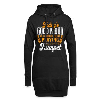 Trumpet Player Vintage Today's - Hoodie-Kleid - Schwarz - Vorne