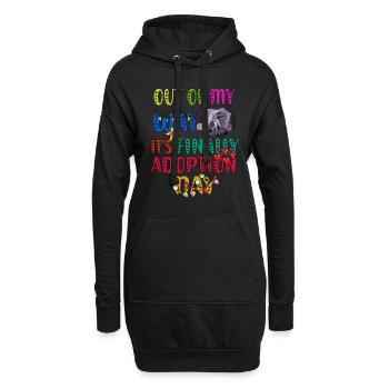 Out of My Way It’s Finally Adoption Day party - Sweat-shirt à capuche long Femme - noir - Devant