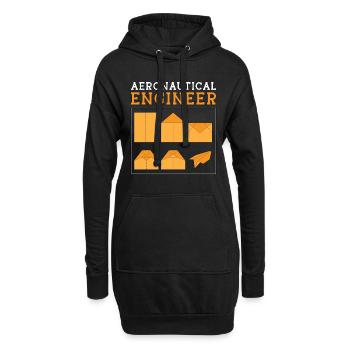 Aerospace Aeronautical Engineer Engineering Space - Hoodie-Kleid - Schwarz - Vorne