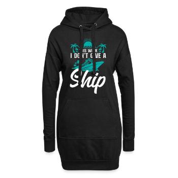 Jeu de mots de vacances sur les navires de croisière cette semaine - Sweat-shirt à capuche long Femme - noir - Devant