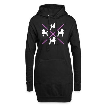 Cadeau de propriétaire de chien caniche - Sweat-shirt à capuche long Femme - noir - Devant