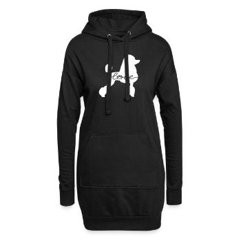 Cadeau pour propriétaire de chien caniche - Sweat-shirt à capuche long Femme - noir - Devant