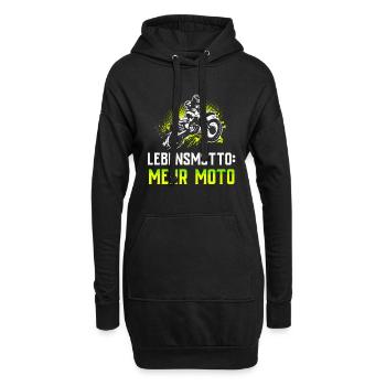 Motocross - Hoodie-Kleid - Schwarz - Vorne