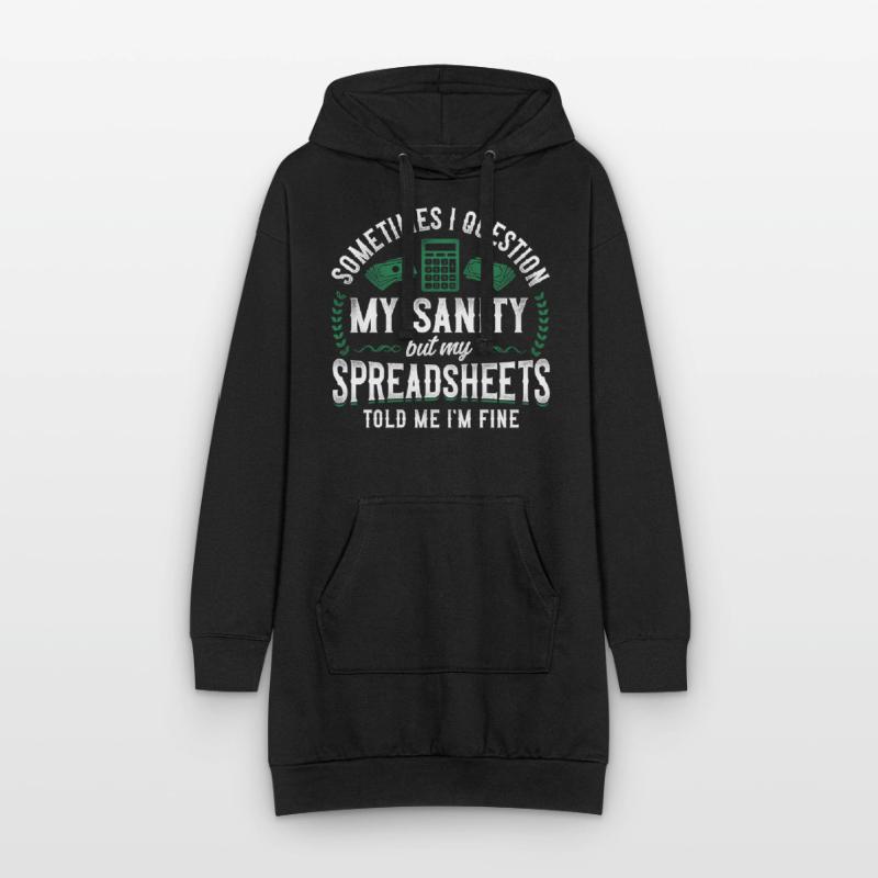 Comptable Comptable Comptable Comptabilité Sweat-shirt à capuche long Femme