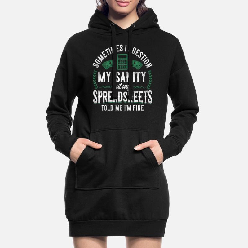 Comptable Comptable Comptable Comptabilité Sweat-shirt à capuche long Femme