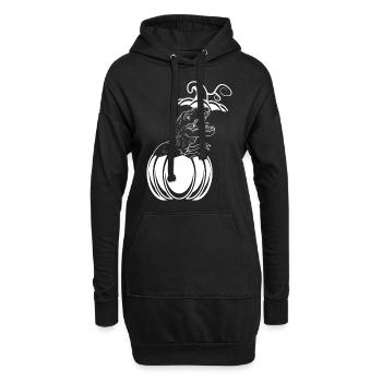 Halloween Kürbis Dino Kürbis Halloween Dinosaurier - Hoodie-Kleid - Schwarz - Vorne