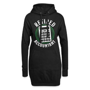 Accountant Bookkeeper Accounting - Hoodie-Kleid - Schwarz - Vorne