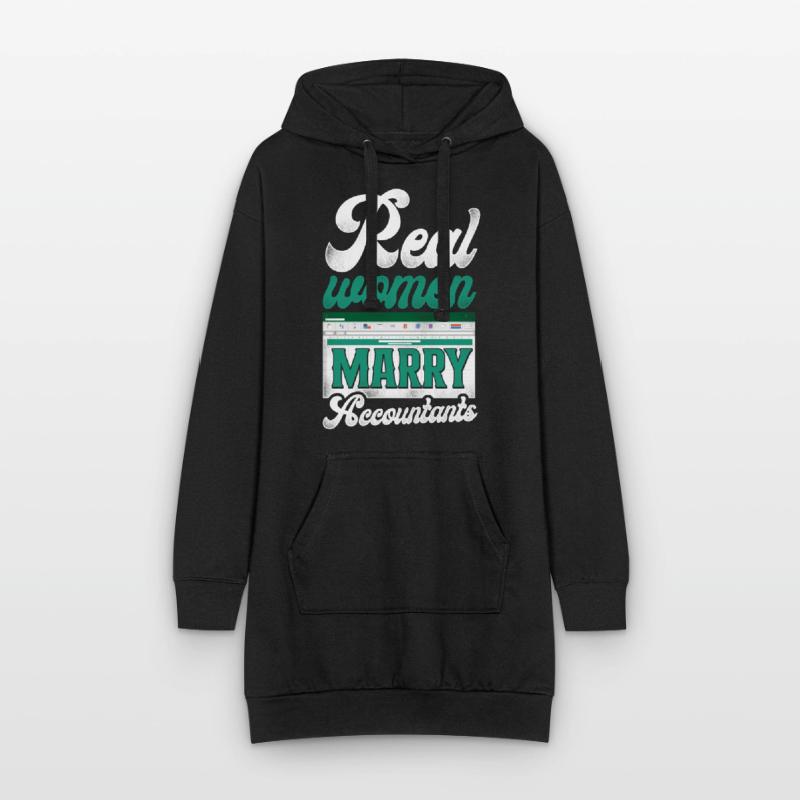Mariage comptable comptable Sweat-shirt à capuche long Femme