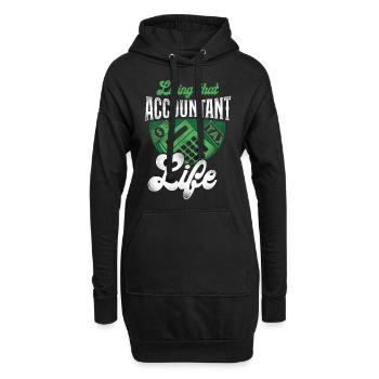 Comptable Teneur de livres Comptabilité - Sweat-shirt à capuche long Femme - noir - Devant