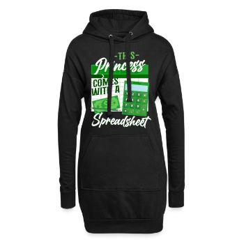 Comptable Comptable Comptable Comptabilité - Sweat-shirt à capuche long Femme - noir - Devant