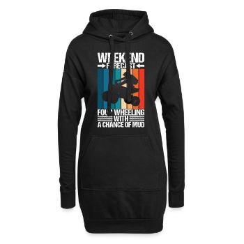 Quad Bike Quadfahrer - Hoodie-Kleid - Schwarz - Vorne