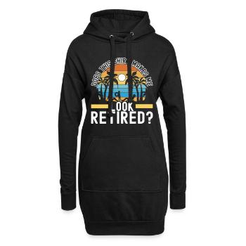 Pension de retraite Retraité - Sweat-shirt à capuche long Femme - noir - Devant