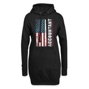 Comptable Comptable Comptable Comptabilité - Sweat-shirt à capuche long Femme - noir - Devant