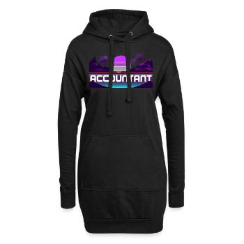 Accountant Bookkeeper Accounting - Hoodie-Kleid - Schwarz - Vorne