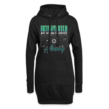 Astronomie Introvertie mais volontaire Space Moon Stars - Sweat-shirt à capuche long Femme - noir - Devant