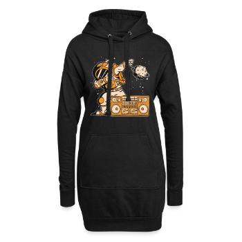 Astronomie Music Lover Radio Space Moon Universe - Sweat-shirt à capuche long Femme - noir - Devant