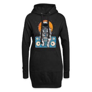 Astronomie Radio Espace Music Lover Stars Univers - Sweat-shirt à capuche long Femme - noir - Devant