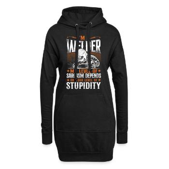 Welder Welding Vintage I'm A - Hoodie-Kleid - Schwarz - Vorne