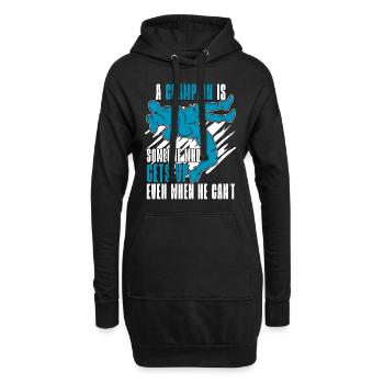 Catch Wrestling Un champion est quelqu’un de lutteur - Sweat-shirt à capuche long Femme - noir - Devant