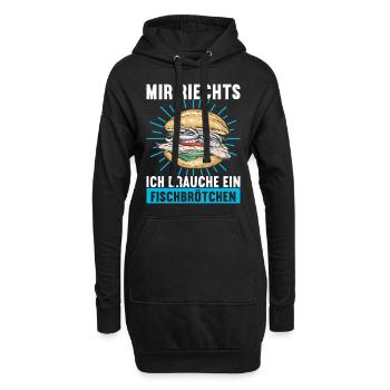 Ostsee Heimat Norddeutschland - Hoodie-Kleid - Schwarz - Vorne