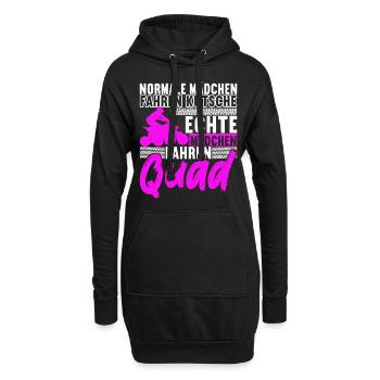 Quad Bike Quadfahrer - Hoodie-Kleid - Schwarz - Vorne