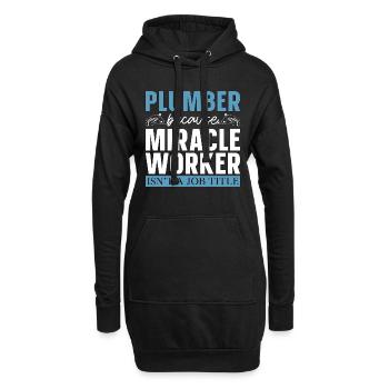 Plumber Because Miracle Worker Plumbing Plumbers - Hoodie-Kleid - Schwarz - Vorne