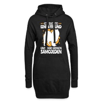 Ich fand meinen Samojede Schlittenhund - Hoodie-Kleid - Schwarz - Vorne