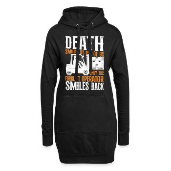 Certified Forklift Truck Operator - Hoodie-Kleid - Schwarz - Vorne