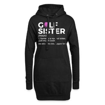 Golf Spieler Spruch Geschenkidee - Hoodie-Kleid - Schwarz - Vorne