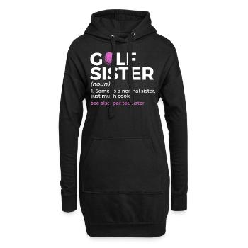 Golf Spieler Spruch Geschenkidee - Hoodie-Kleid - Schwarz - Vorne