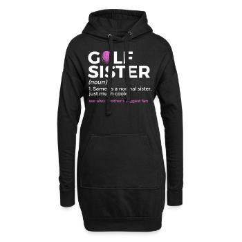 Golf Spieler Spruch Geschenkidee - Hoodie-Kleid - Schwarz - Vorne