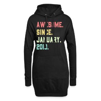 Génial depuis janvier 2019 - Sweat-shirt à capuche long Femme - noir - Devant