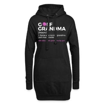 Joueur de golf disant idée cadeau - Sweat-shirt à capuche long Femme - noir - Devant