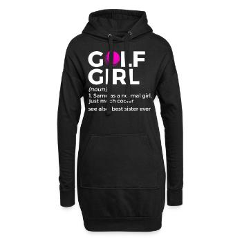 Golf Spieler Spruch Geschenkidee - Hoodie-Kleid - Schwarz - Vorne