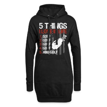 Golf Spieler Spruch Geschenkidee - Hoodie-Kleid - Schwarz - Vorne