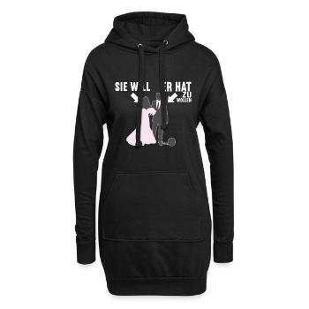 Junggesellenabschied Junggeselle Polterabend - Hoodie-Kleid - Schwarz - Vorne