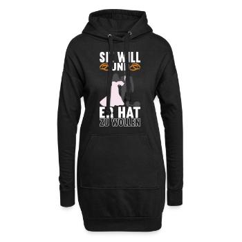 Junggesellenabschied Junggeselle Polterabend - Hoodie-Kleid - Schwarz - Vorne