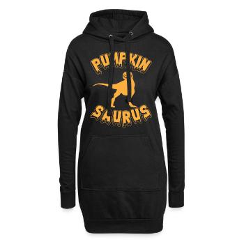 Citrouille Saurus I Drôle Halloween Citrouille Dinosaure - Sweat-shirt à capuche long Femme - noir - Devant