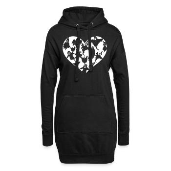 Fête d’Halloween Fantômes d’Halloween Fantôme d’Halloween H - Sweat-shirt à capuche long Femme - noir - Devant