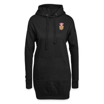Axolotl Lover Axolotl Chest Pocket Kawaii Axolotl - Hoodie-Kleid - Schwarz - Vorne