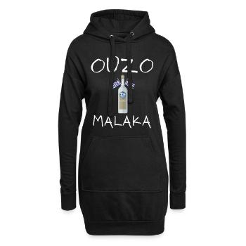 Ouzo Malaka - Hoodie-Kleid - Schwarz - Vorne