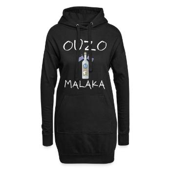 Ouzo - Sweat-shirt à capuche long Femme - noir - Devant
