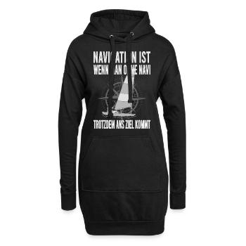 Jolle Jollen Jollensegeln Segler Segeln Kapitän - Hoodie-Kleid - Schwarz - Vorne