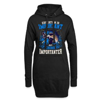 Education Is Important Fishing Is An Important Fisherman - Hoodie Dress - black - Front